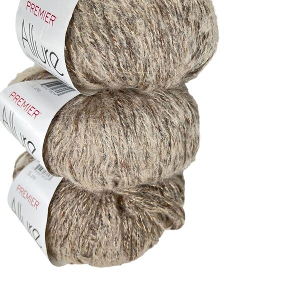 Premier Allure Alpaca Blend Luxury Yarn Dove Lot of 3 Turkey Original Package - Picture 3 of 9